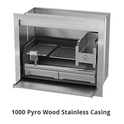 Built in wood braai 1000mm Stainless steel