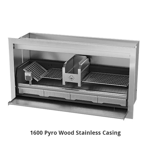 Wood built in Stainless steel braai 1600mm