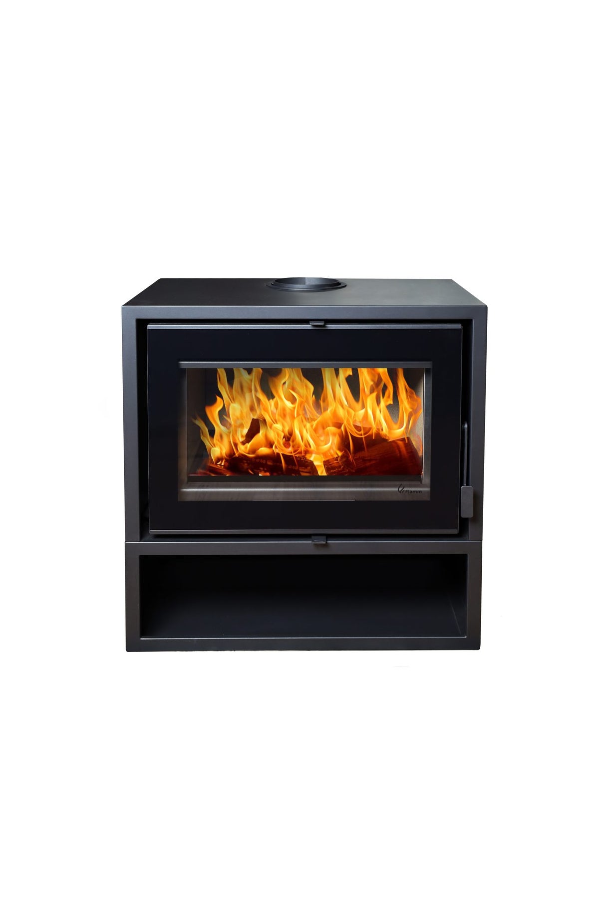 Flamm 750 with Log Base Freestanding Fireplace (11-14kW) — main product image