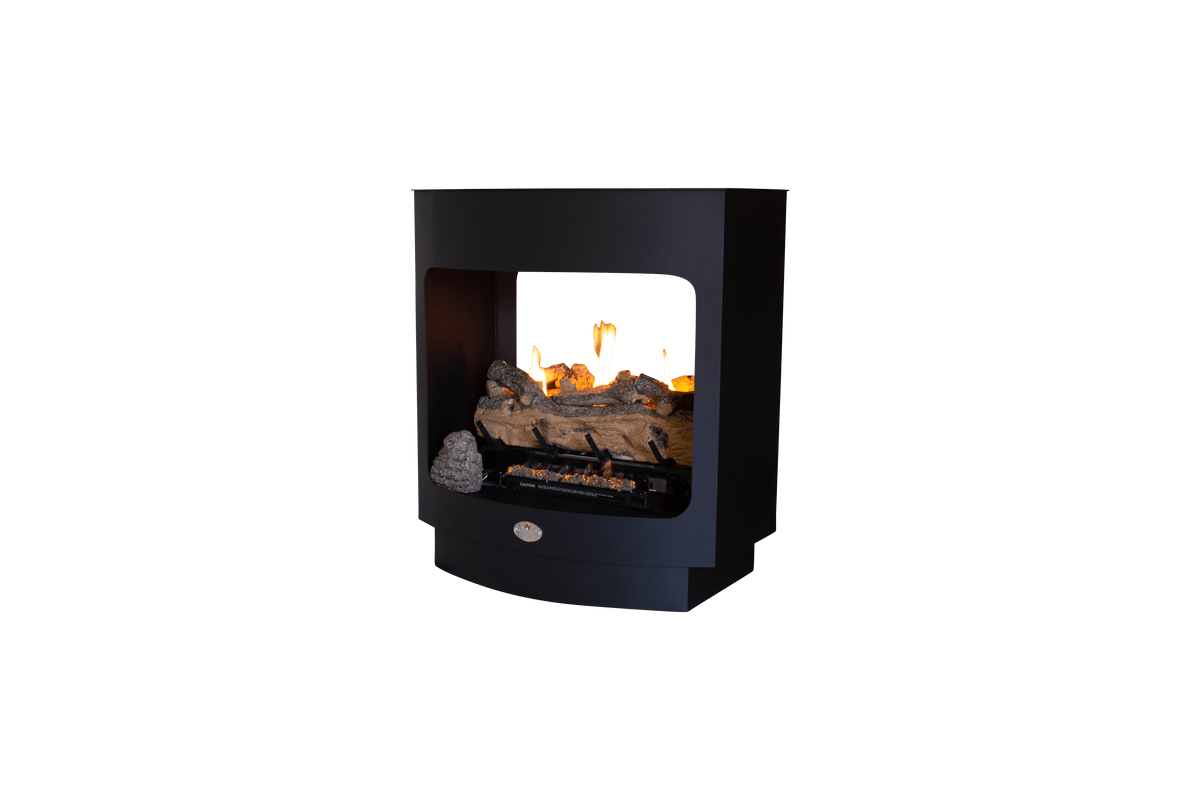 Maluti Gas Firebox Double Sided Freestanding Model 760 (Split Oak Logset) — main product image