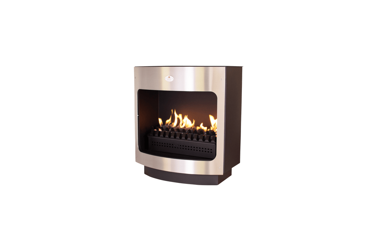 Maluti Gas Firebox Freestanding Model 760 Stainless Steel Facade (Coal Grate) — main product image