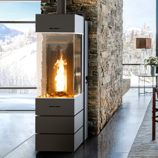 BellaVista S3 Plus freestanding Pellet Fireplace 11kw
