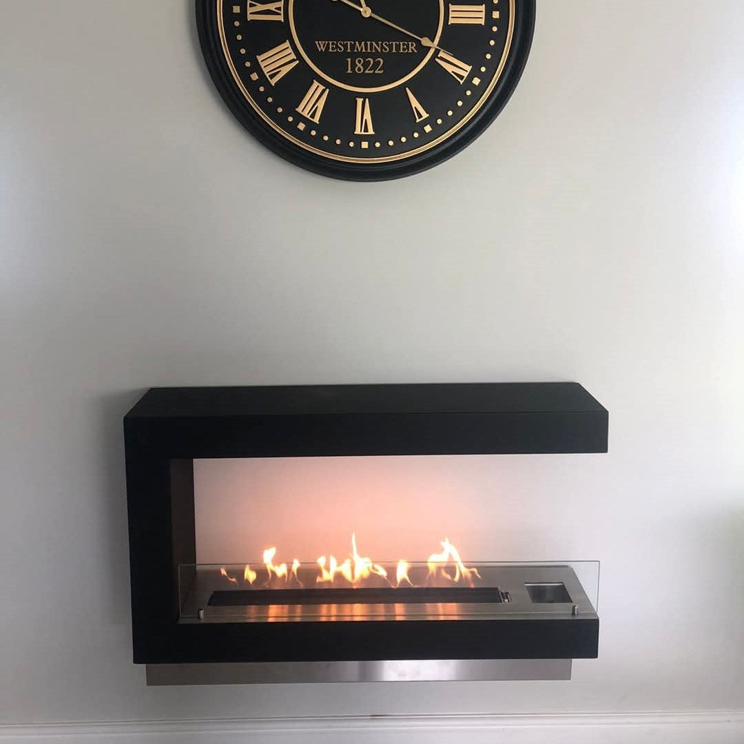 SAfire – Canto Wallart 1100 Black Gas fireplace