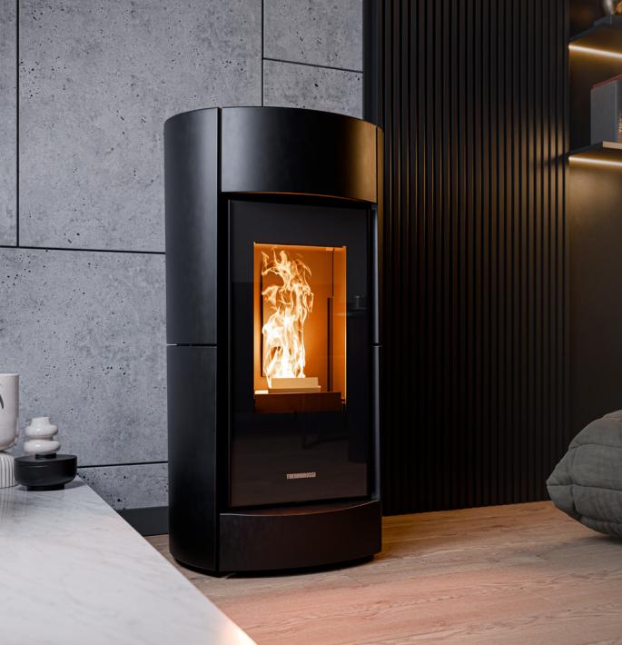 Thermorossi Chic Natural Air EVO Freestanding Pellet Fireplace 11.4kw