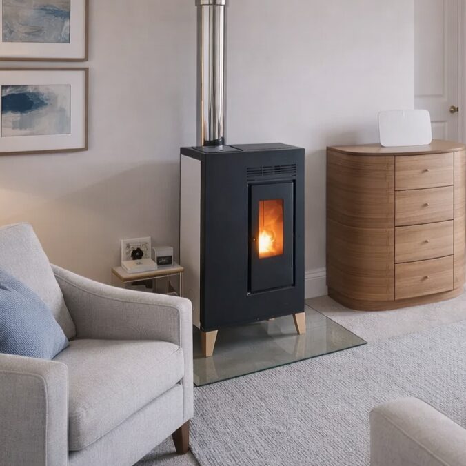 Fair Eco60W Freestanding Pellet Fireplace