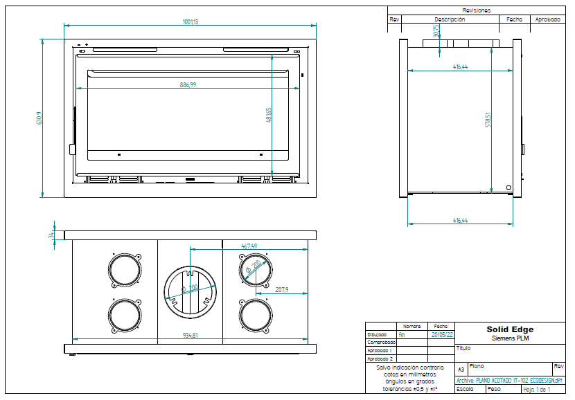 Merida DF (IT 102K) Double Sided Fireplace Fan Insert — alternate view