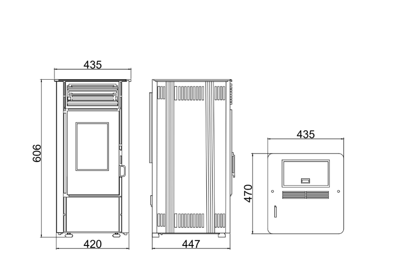 Pyro - Pellet Heater (Red) — alternate view