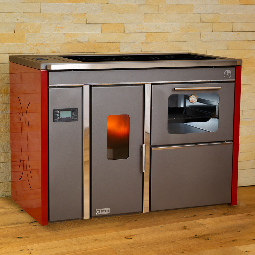 Bosphorus Pellet Cooking Hydronic Stove (Red) — product photo