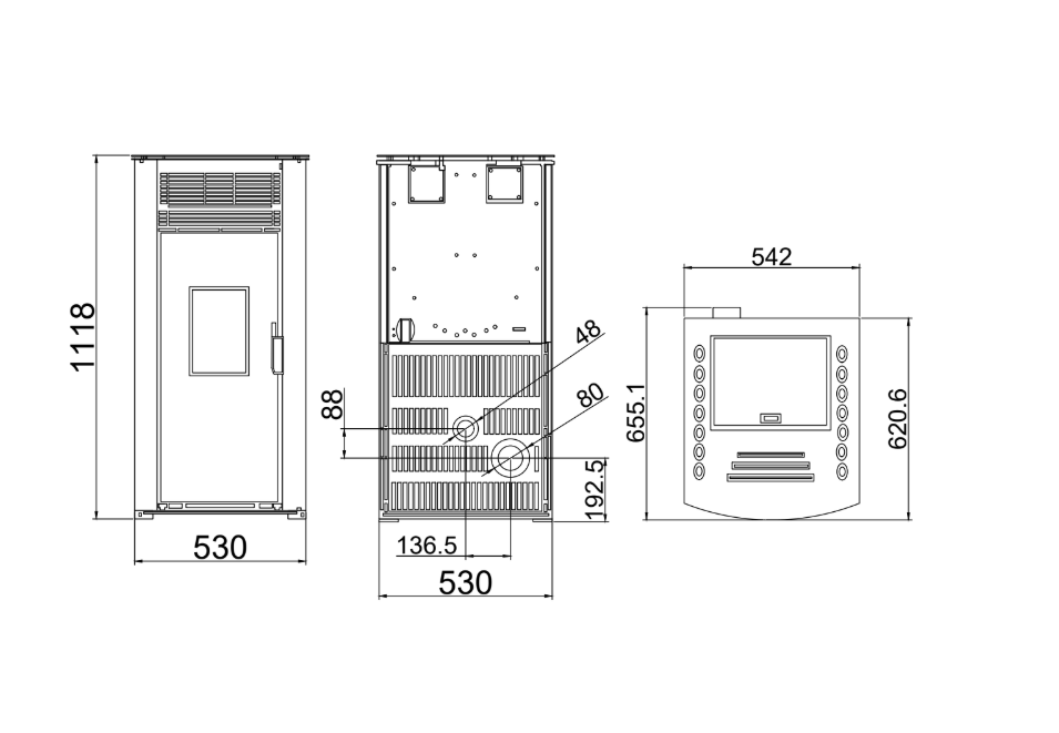 Valkyrie - Pellet Heater (White) — alternate view