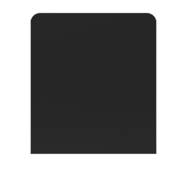 10mm Glass Baseplate - Radius Edge (850 x 750mm) Black