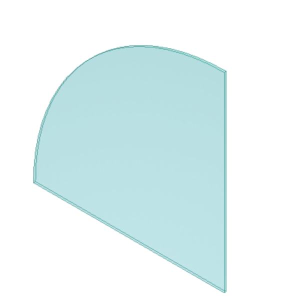 10mm Glass Baseplate - SM Quarter Circle (956 x 956mm)