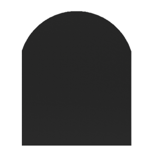 10mm Glass Baseplate - Circle Front (925 x 750mm) Black