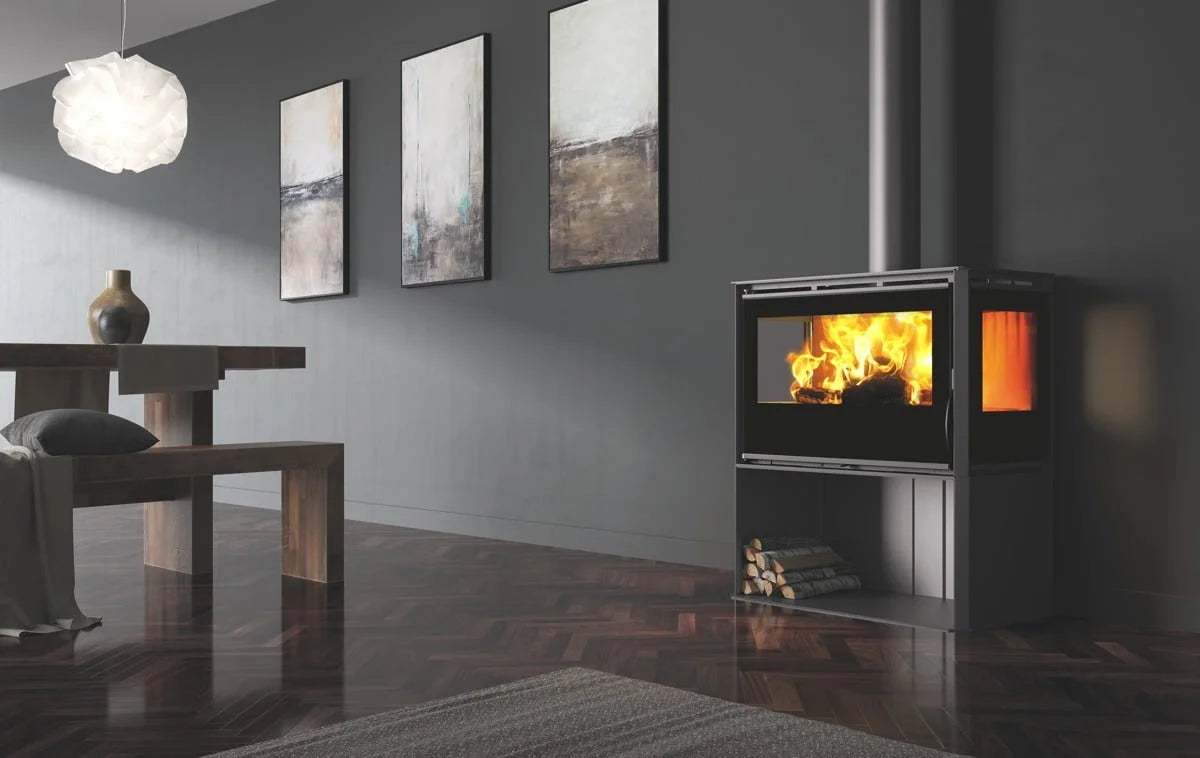 Carbel RA 3 Sided Fire With Base — alternate view