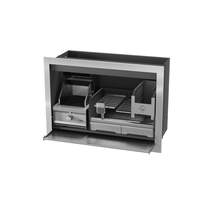Wood & Gas combo braai 1200mm Built-In Pyro