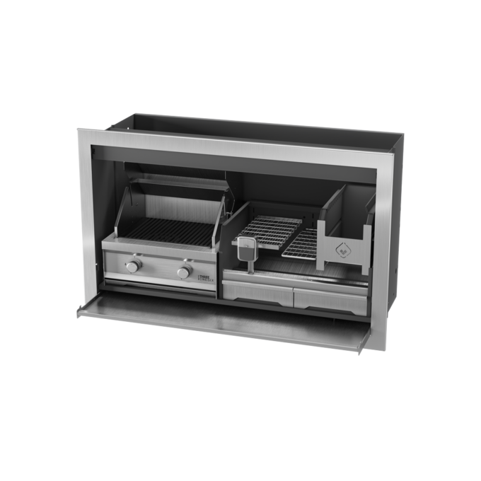 Wood & Gas combo 1400mm Built In Braai
