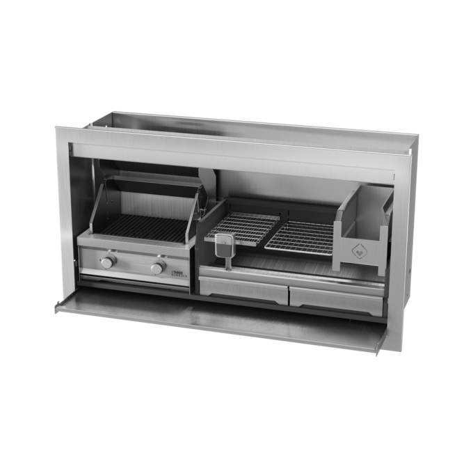 Wood & Gas combo 1600mm Built In Braai Pyro