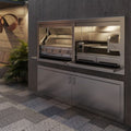 Wood & Gas combo 1800mm Built In Pyro Braai