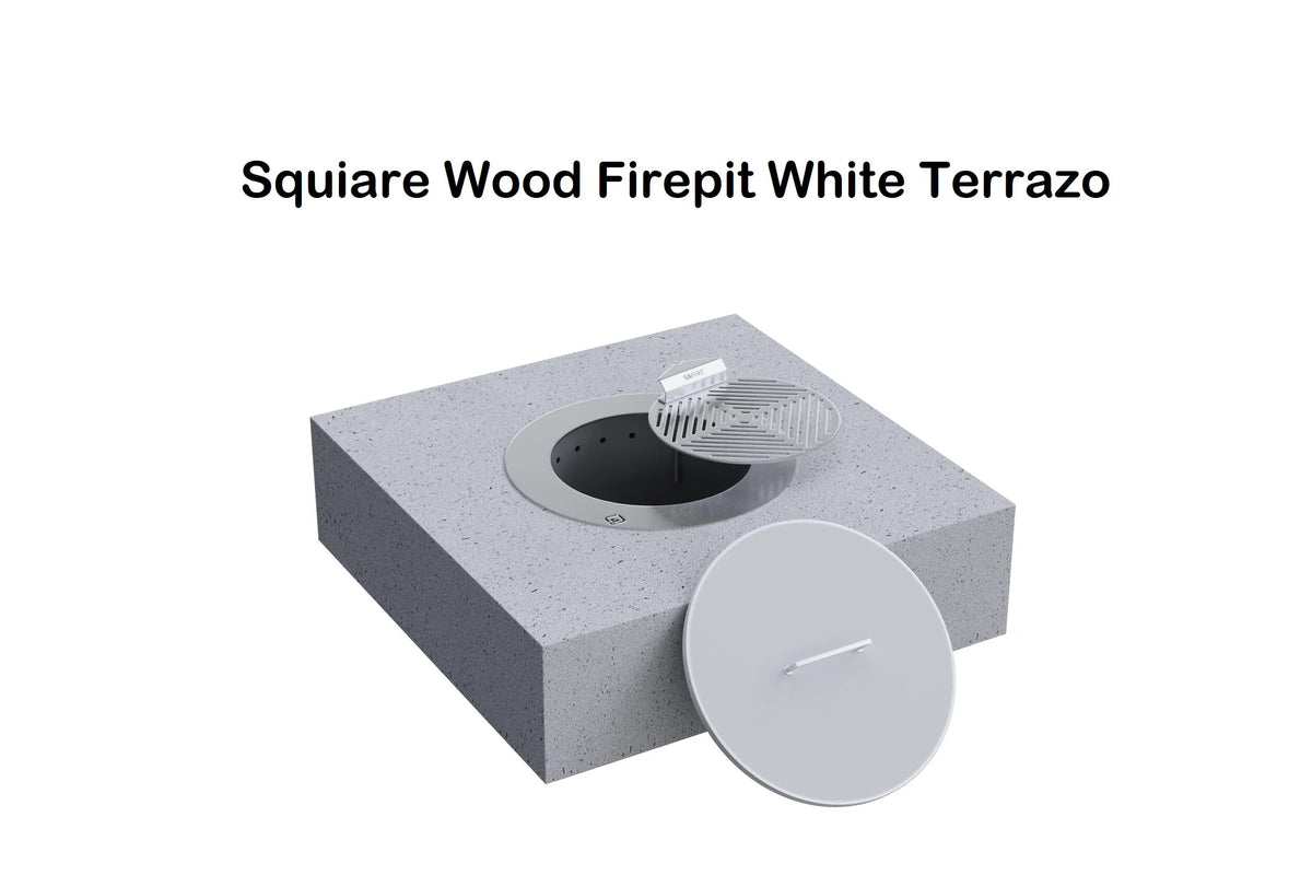 Square firepit wood