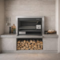 Stainless steel Wood Built-in Braai 820mm