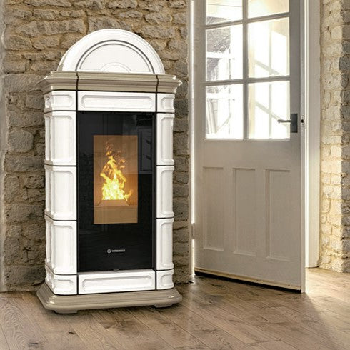 Thermorossi Lienz Pellet Fireplace with food warming draw 12.1kw