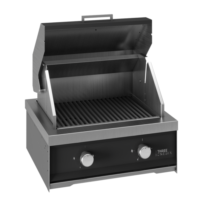 Gas braai insert / countertop Grill 590 Stainless steel