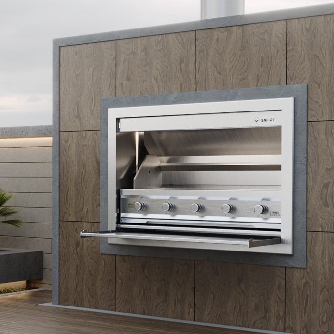Built-In Gas Braai Premium Stainless steel 1220